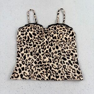 Thirty Thirty LA Leopard‎ Print Bustier Camisole Small McBling Y2K Aesthetic Top